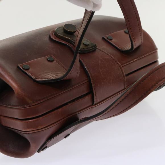 GUCCI Hand Bag Leather Brown Auth bs6691 - Picture 7 of 16